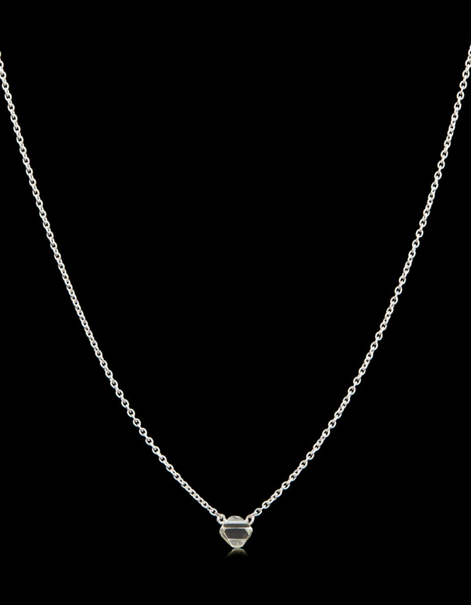 0.72 ct. - Australian Rough Octahedron Diamond in Necklace