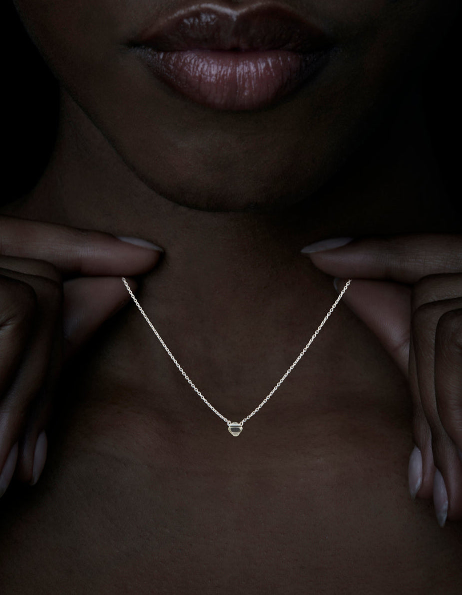 0.72 ct. - Australian Rough Octahedron Diamond in Necklace