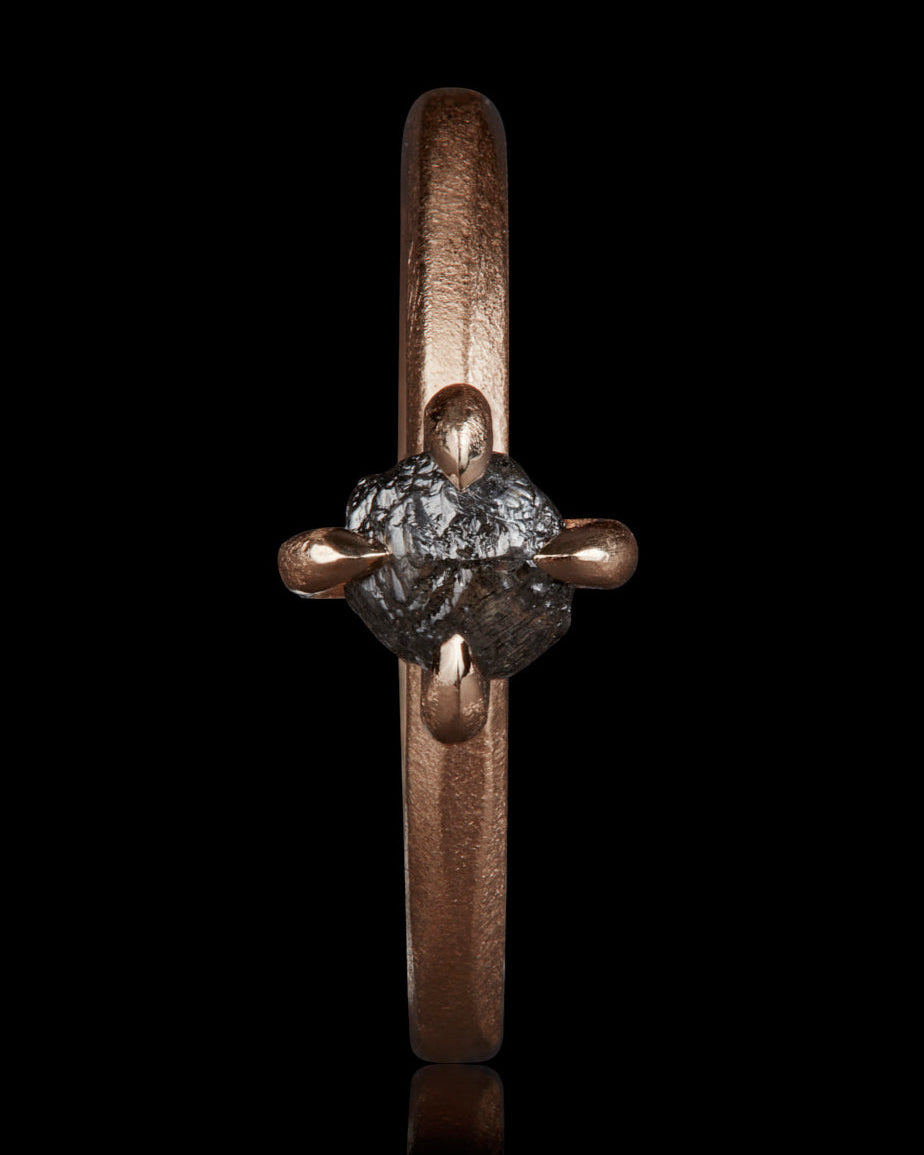 South African Rough Beauty in Rose Gold Ring – 0.97 ct.