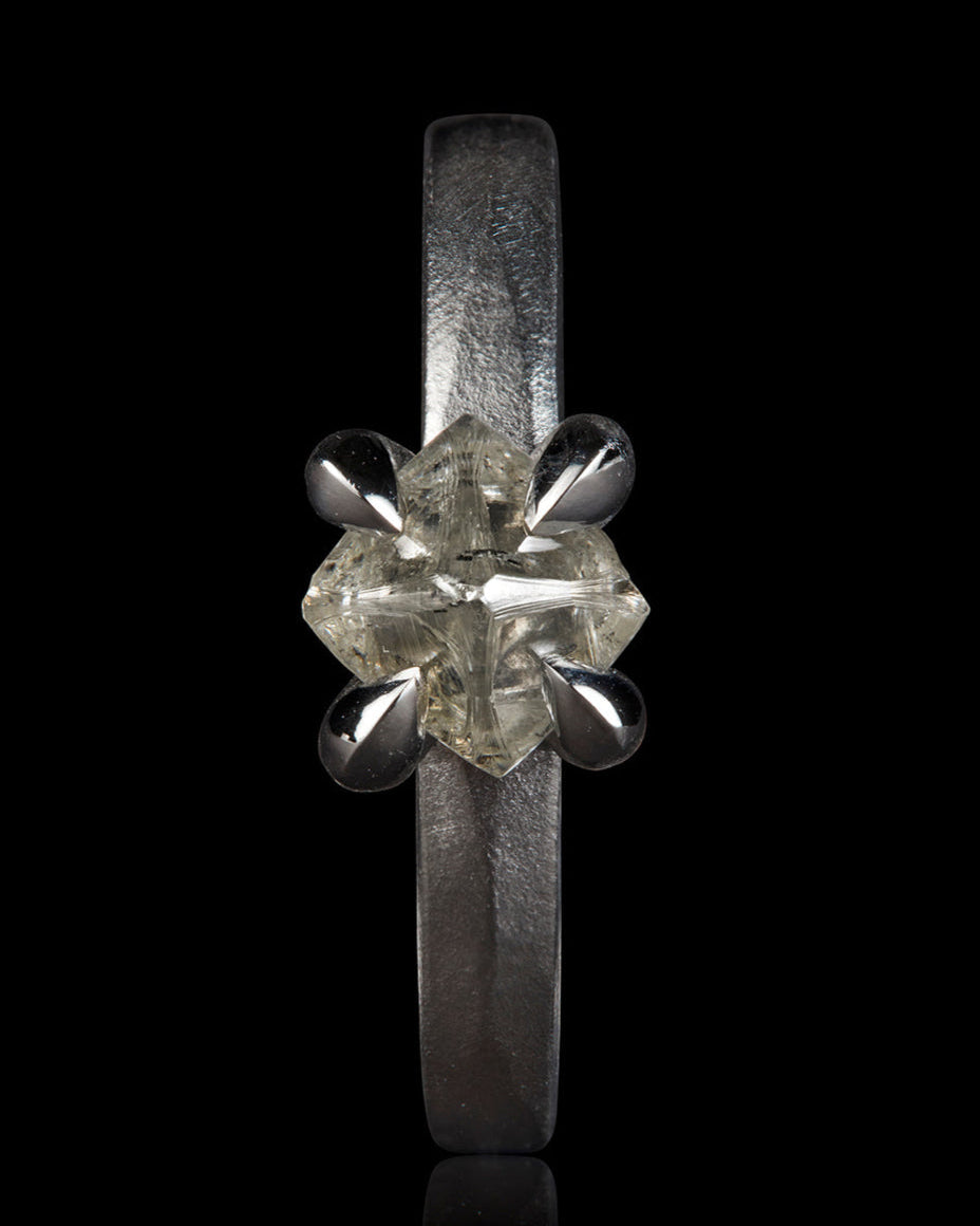 1.49 ct. - Uncut Canadian Diamond in Platinum