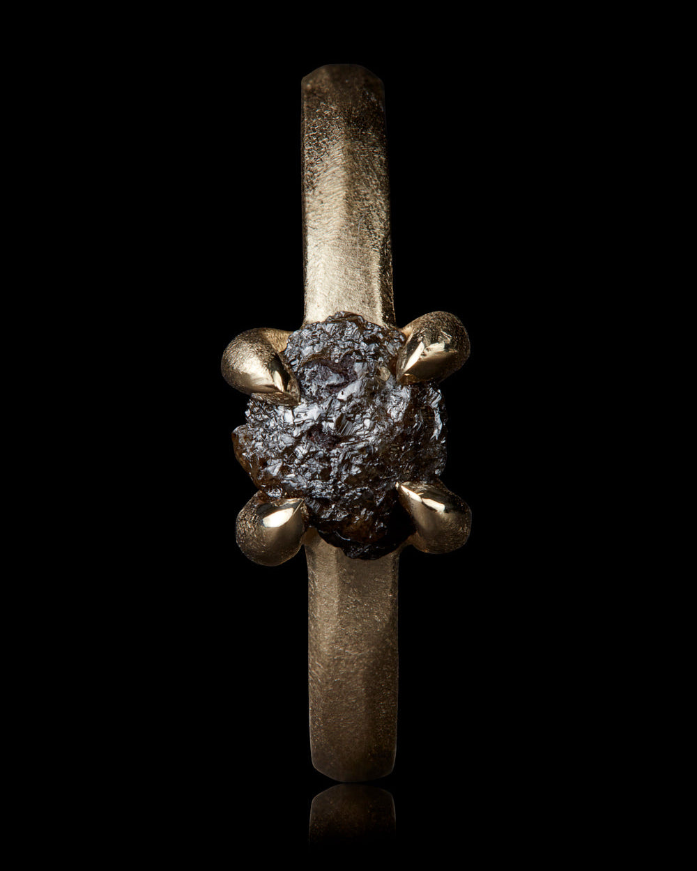 Edgy Raw Diamond from Botswana in Gold Ring – 1.78 ct.