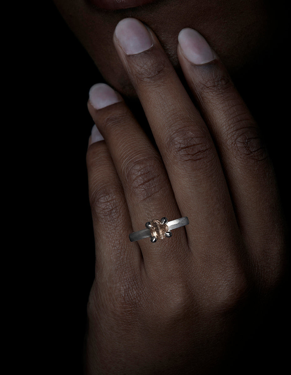1.84 ct. - Diamond in its Rough White Gold Ring