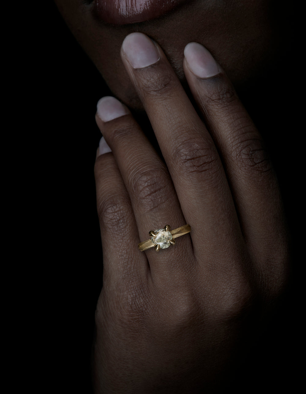 2.62 ct. - Tanzanian Rough Diamond Gold Ring