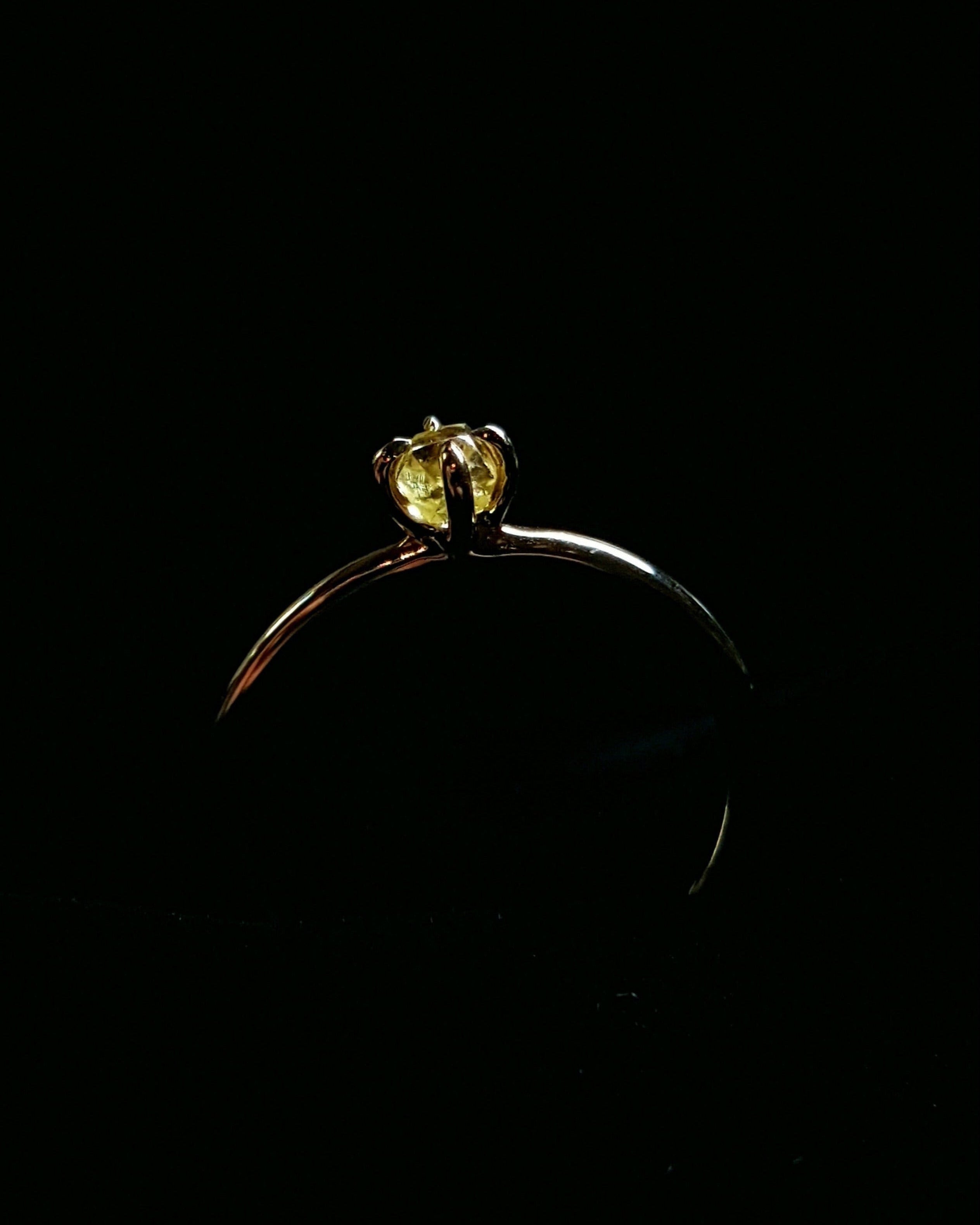 Glossy Gold Raw Diamond Ring - 0.31 ct.