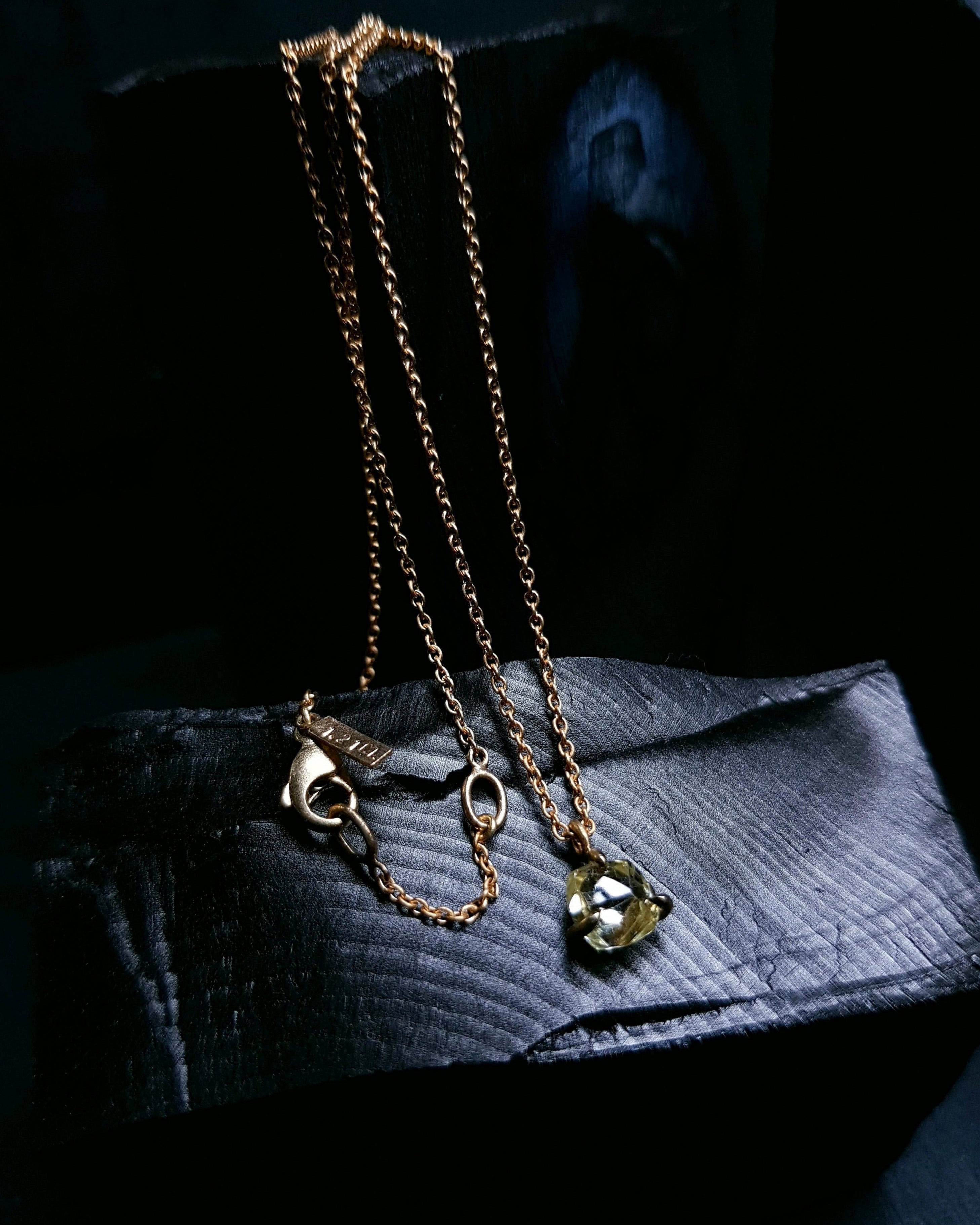 Simple Raw Diamond Gold Necklace – 1.21 ct.