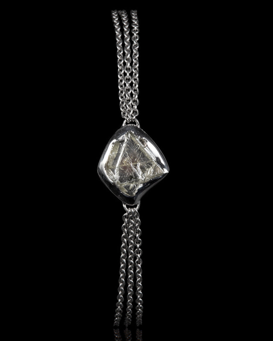 Unique Raw Diamond in White Gold – 3.43 ct.