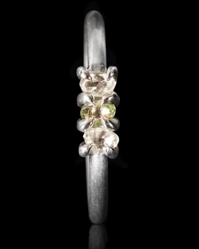 Copenhagen July Rough Diamond White Gold Ring