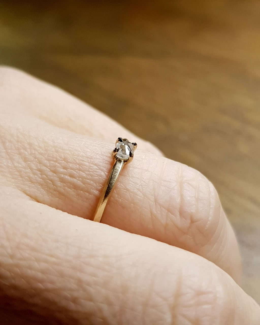 0.22 ct. - Uncut Diamond from Eternity in Timeless Gold Ring