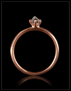Timeless Raw Diamond Rose Gold Ring – 0.30 ct.