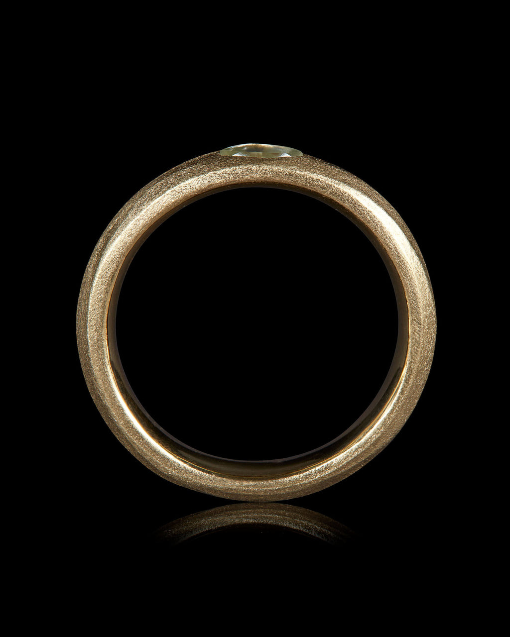 0.42 ct. - Nordlysgrøn Rå Diamant Ring