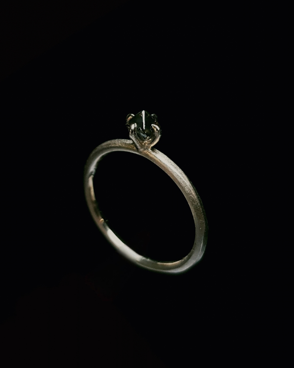 0.43 ct. - Fancy Colour Brown Soft Octahedron Gold Ring