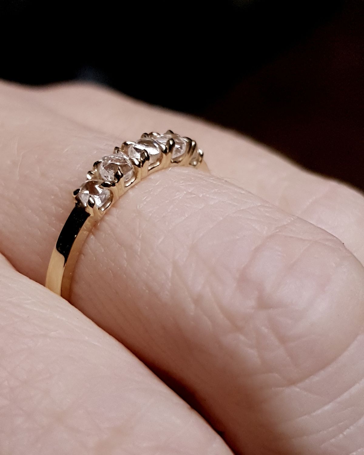 0.57 ct. - Raw Diamond Eternity Ring