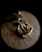 0.60 ct.- Raw Diamond Gold Creole Earrings