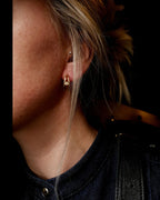 0.60 ct.- Raw Diamond Gold Creole Earrings