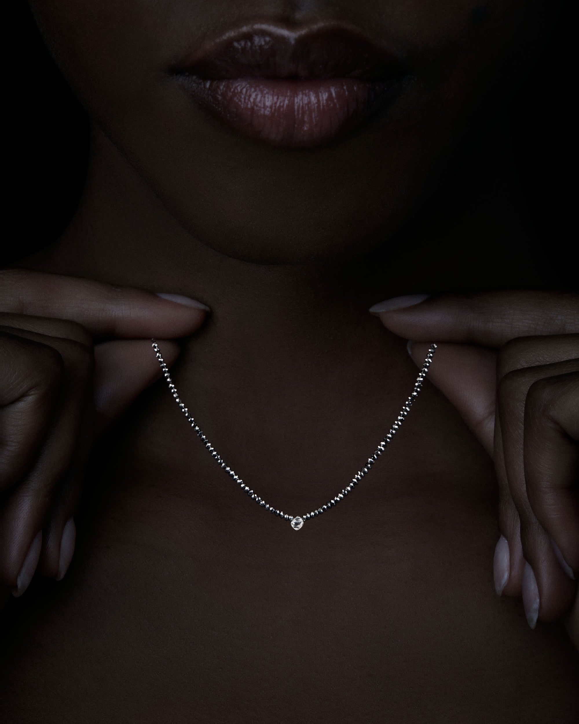0.61 ct. + 18.69 ct. - Raw Octahedron Diamond Collier