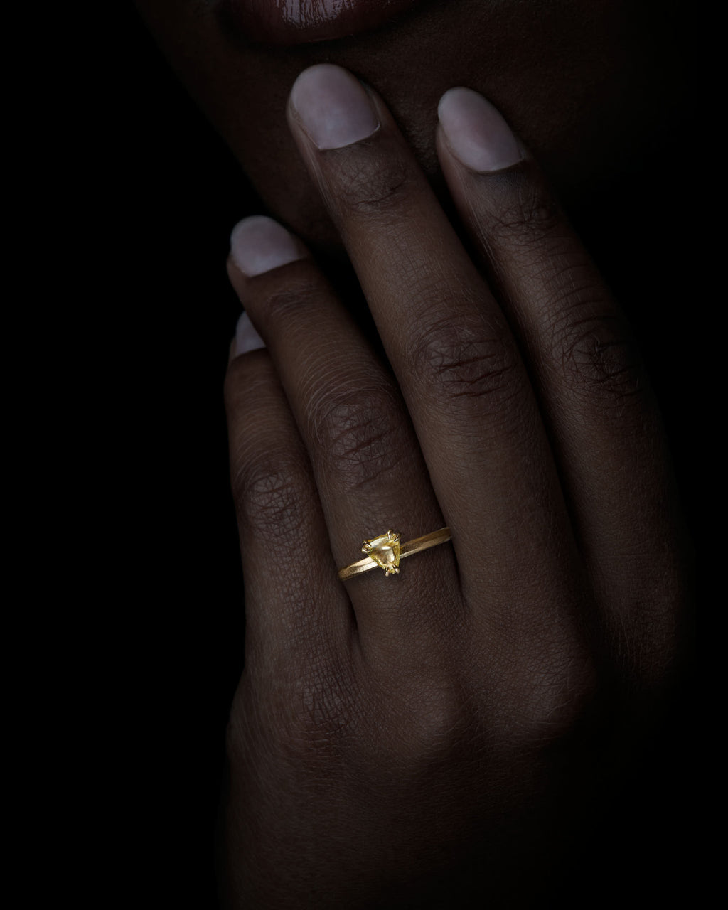 0.62 ct. -  Fancy Yellow Sunrise Diamond Gold Ring
