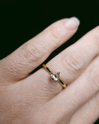 0.63 ct. - Klassisk Guldring med et Råt Twist