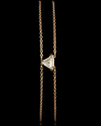 0.64 ct. – Triangular Rough Diamond Double Chain Bracelet
