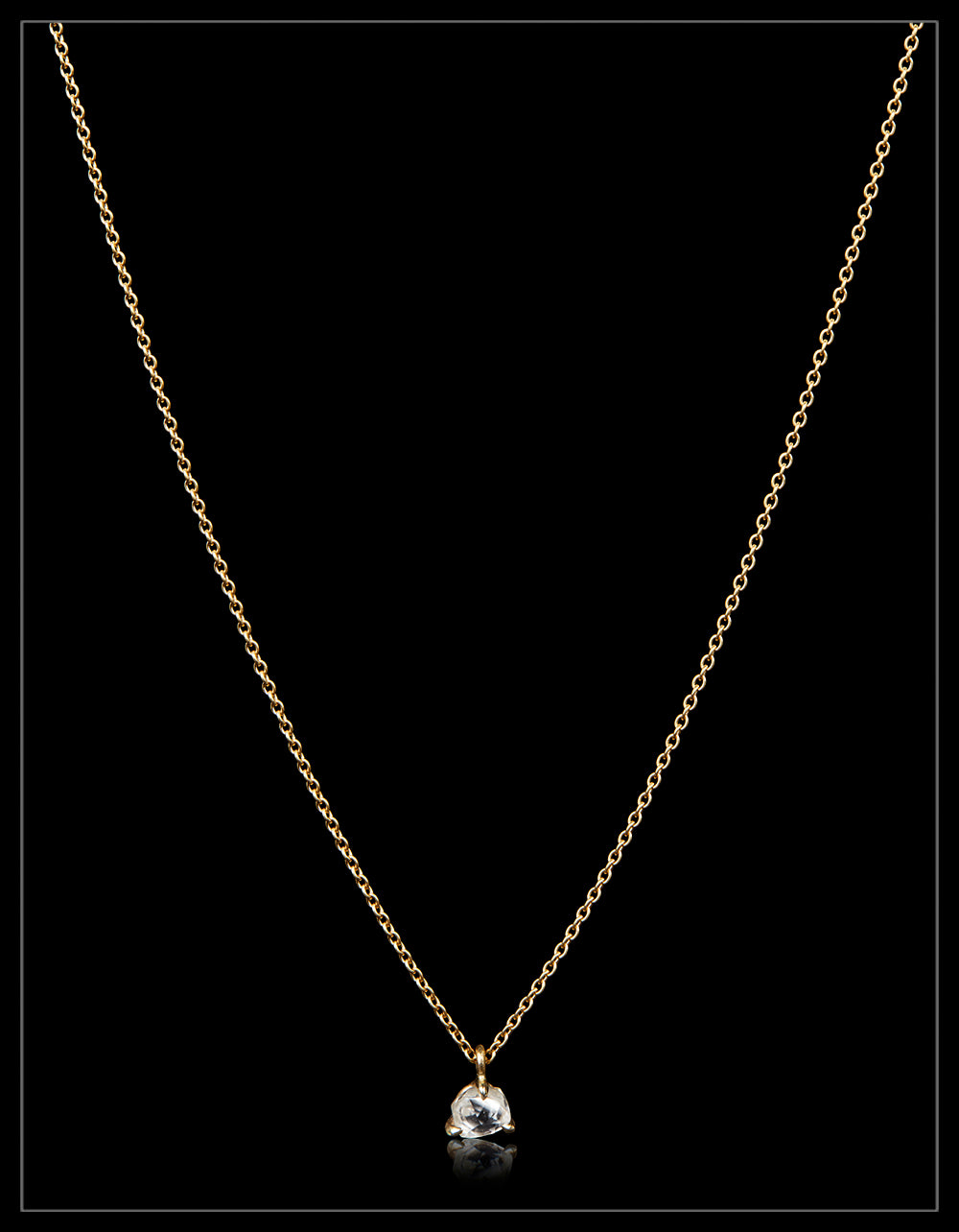 Simple Raw Diamond Gold Necklace – 0.76 ct.