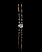0.77 ct. – Rough Diamond from Angola in Rose Gold Bracelet