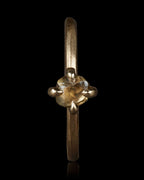 0.78 ct. – Champagne Rough Diamond Solitaire in Handcrafted Gold Ring
