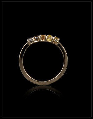 Fancy Colour Diamonds created by Mother Nature in Gold Ring – 0.80 ct.