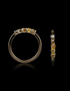 Fancy Colour Diamonds created by Mother Nature in Gold Ring – 0.80 ct.