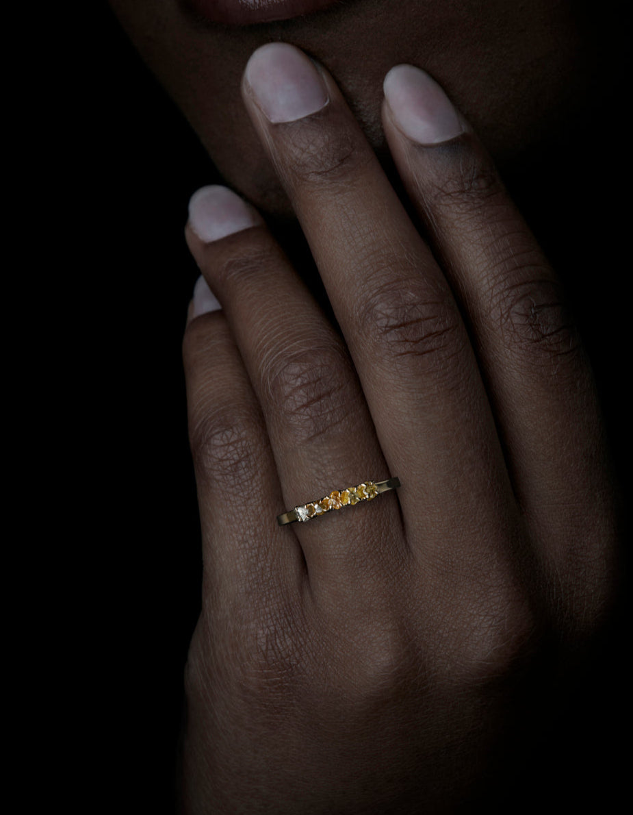 Fancy Colour Diamonds created by Mother Nature in Gold Ring – 0.80 ct.