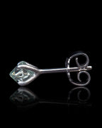 0.87 ct. - Green Raw Octahedron Diamond Earrings