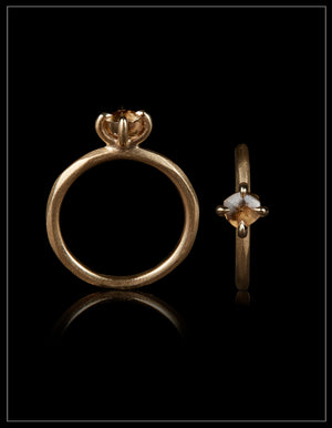 Angola Raw Diamond Gold Ring – 0.87 ct.