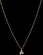 Understated Raw Diamond Rose Gold Necklace – 0.94 ct.
