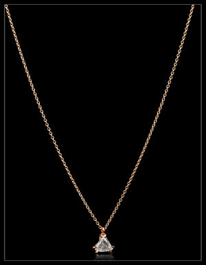 Understated Raw Diamond Rose Gold Necklace – 0.94 ct.