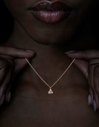 Understated Raw Diamond Rose Gold Necklace – 0.94 ct.