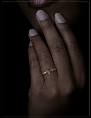 South African Rough Beauty in Rose Gold Ring – 0.97 ct.