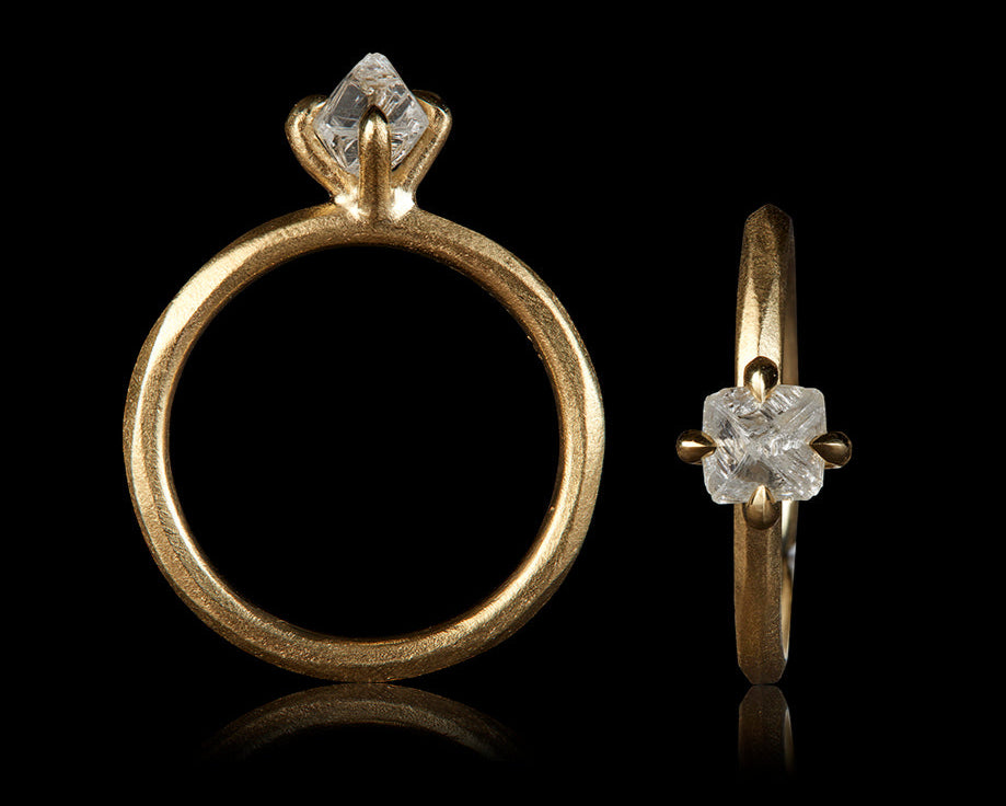 1.12 ct. - Tanzaniansk Naturlig Rå Diamant Ring