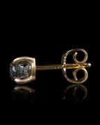 1.23 ct. – Midnatssorte Rå Diamant Øreringe