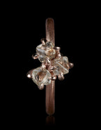 Faith, Hope & Love Raw Diamond Rose Gold Ring – 1.26 ct. 