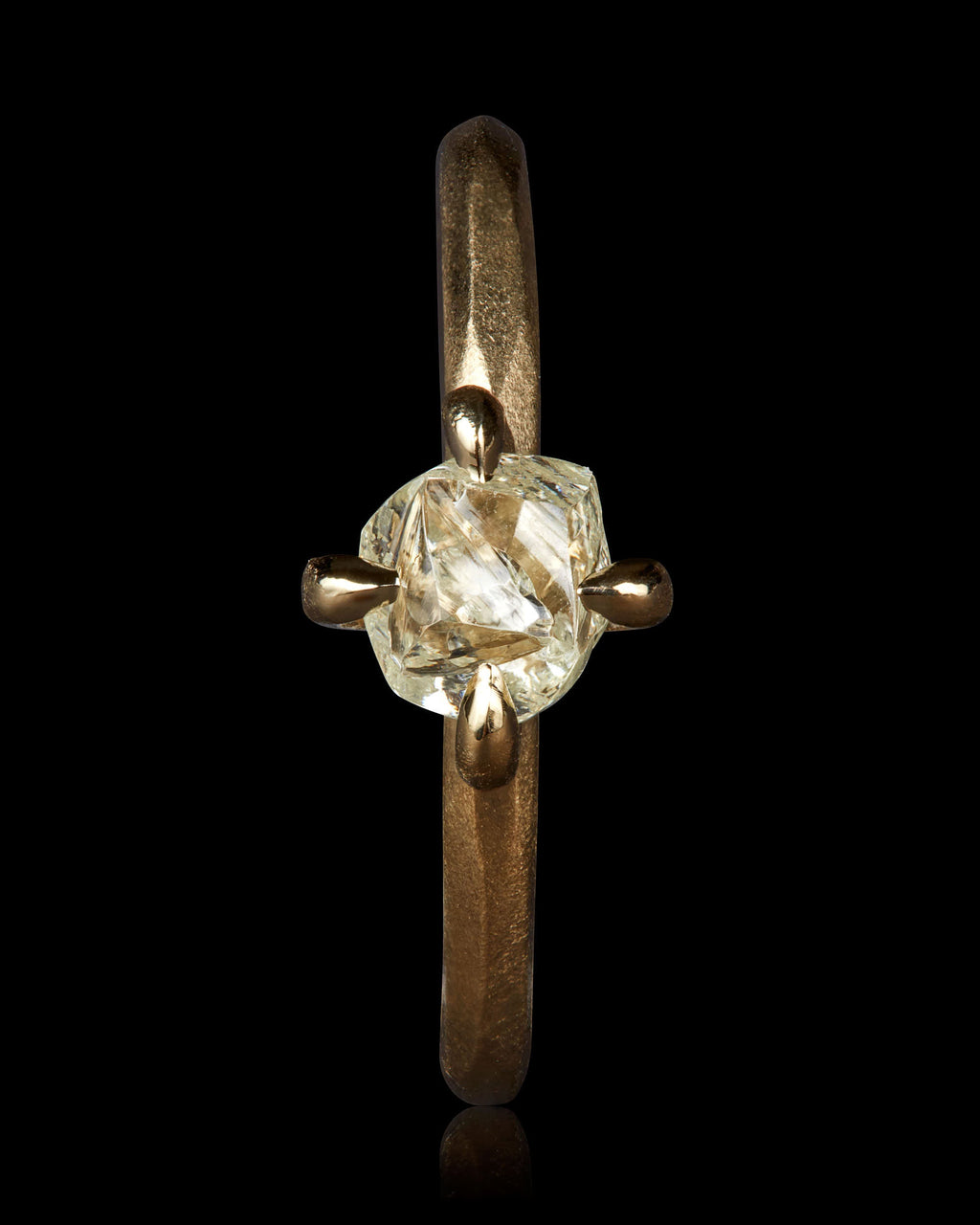 1.29 ct. – Uncut Diamond from South Africa Gold Ring
