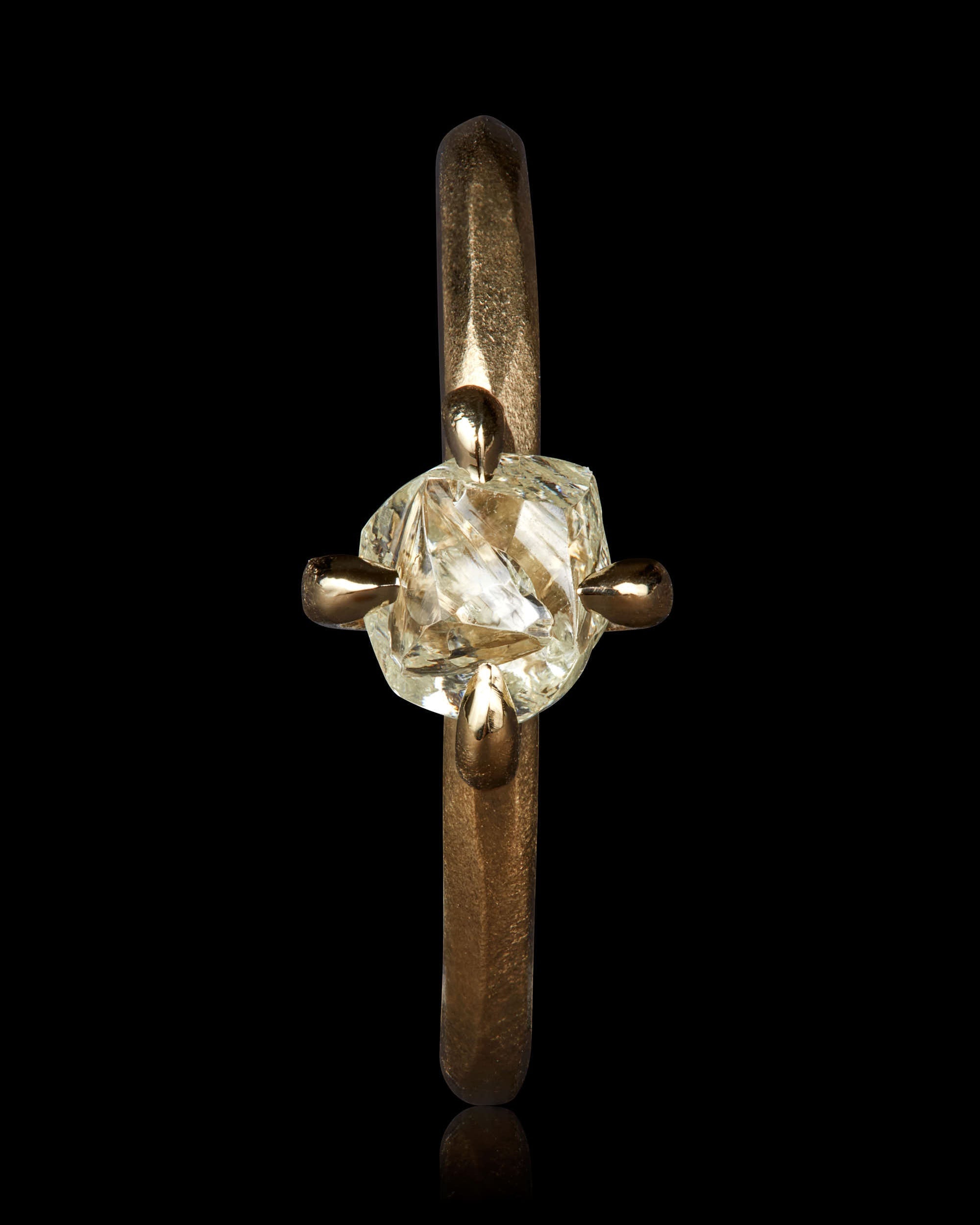 1.29 ct. – Uncut Diamond from South Africa Gold Ring