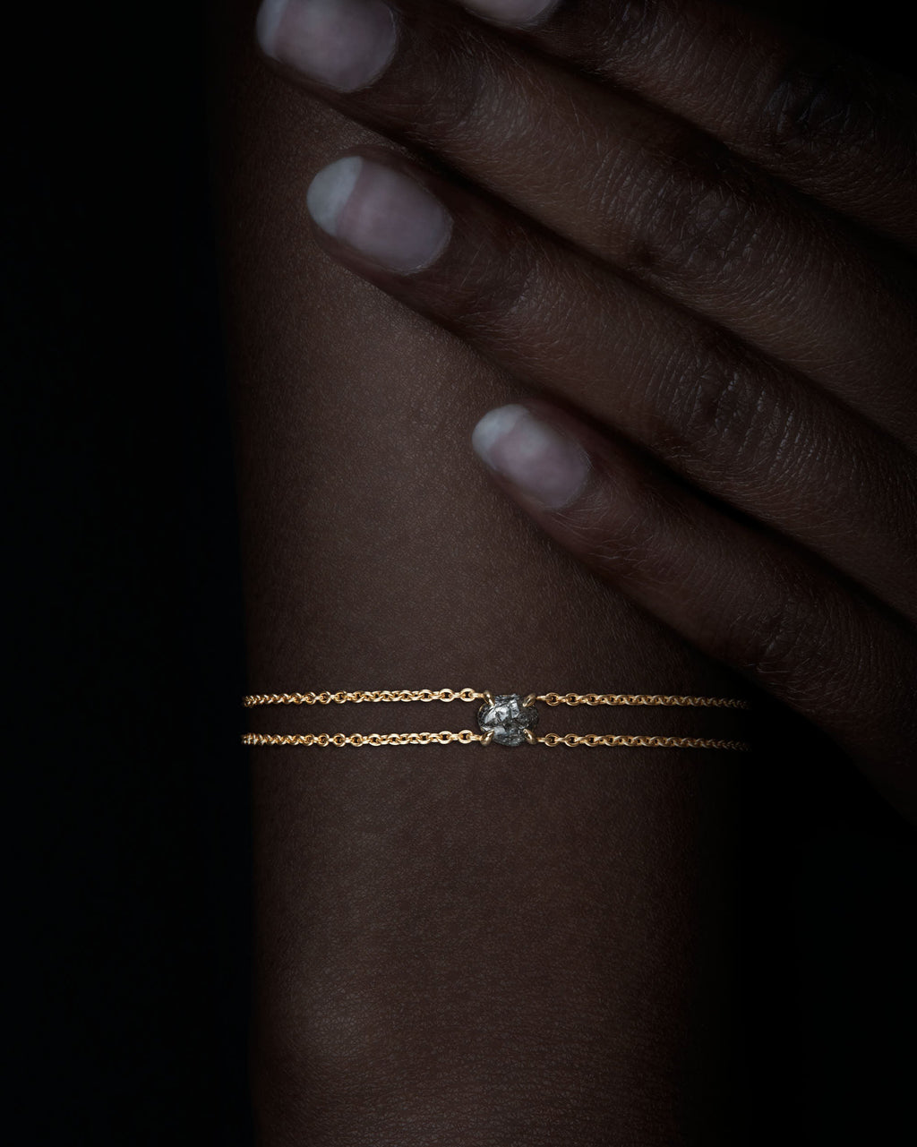 1.32 ct. – Midnight Black Rough Diamond Bracelet