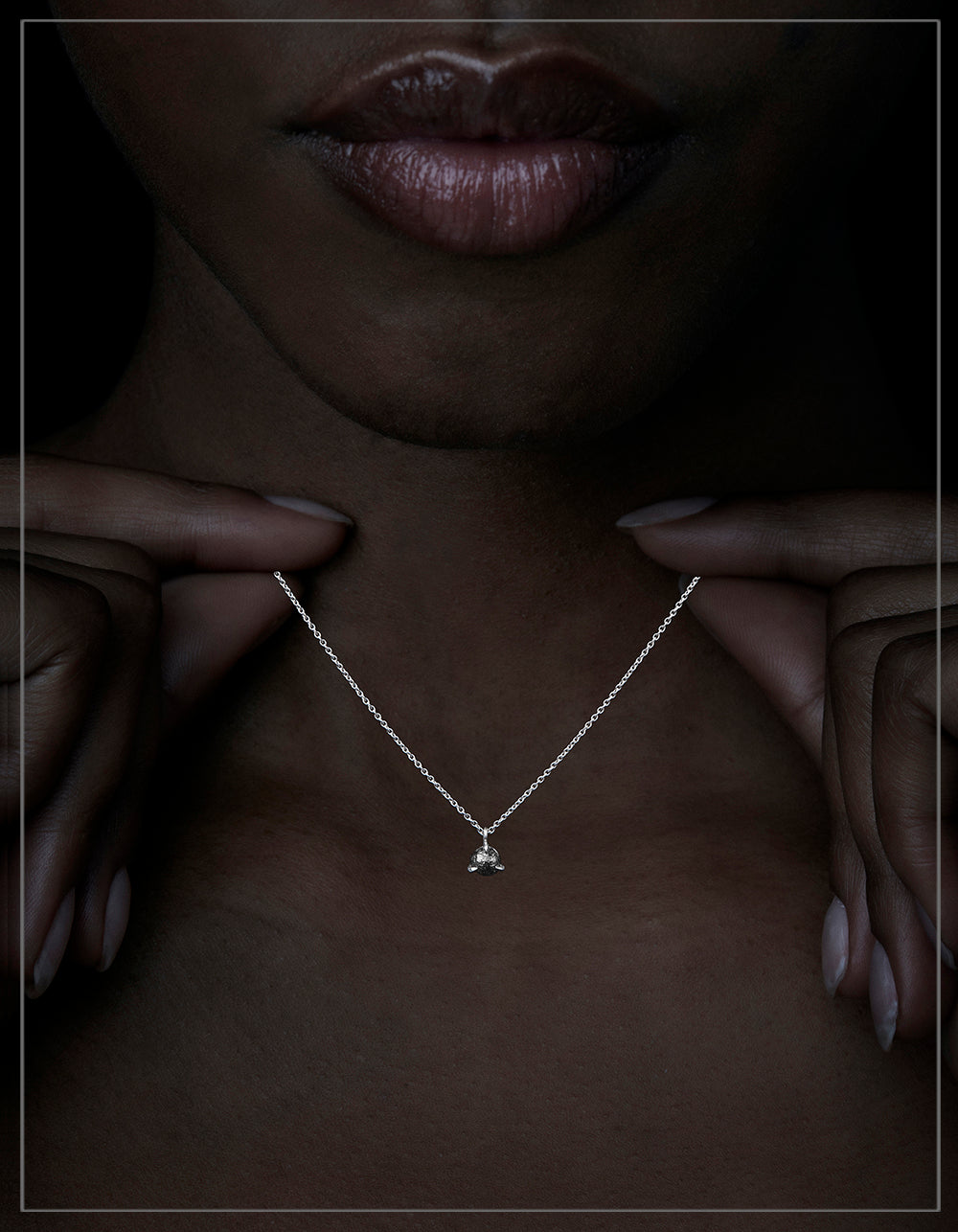 Raw Diamond Necklace – 1.35 ct.
