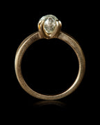 1.78 ct. - South African White Raw Diamond Gold Ring