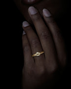 1.78 ct. - South African White Raw Diamond Gold Ring
