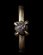 Edgy Raw Diamond from Botswana in Gold Ring – 1.78 ct.