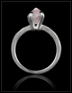 Unique Pink Raw Diamond Platinum Ring – 1.79 ct.