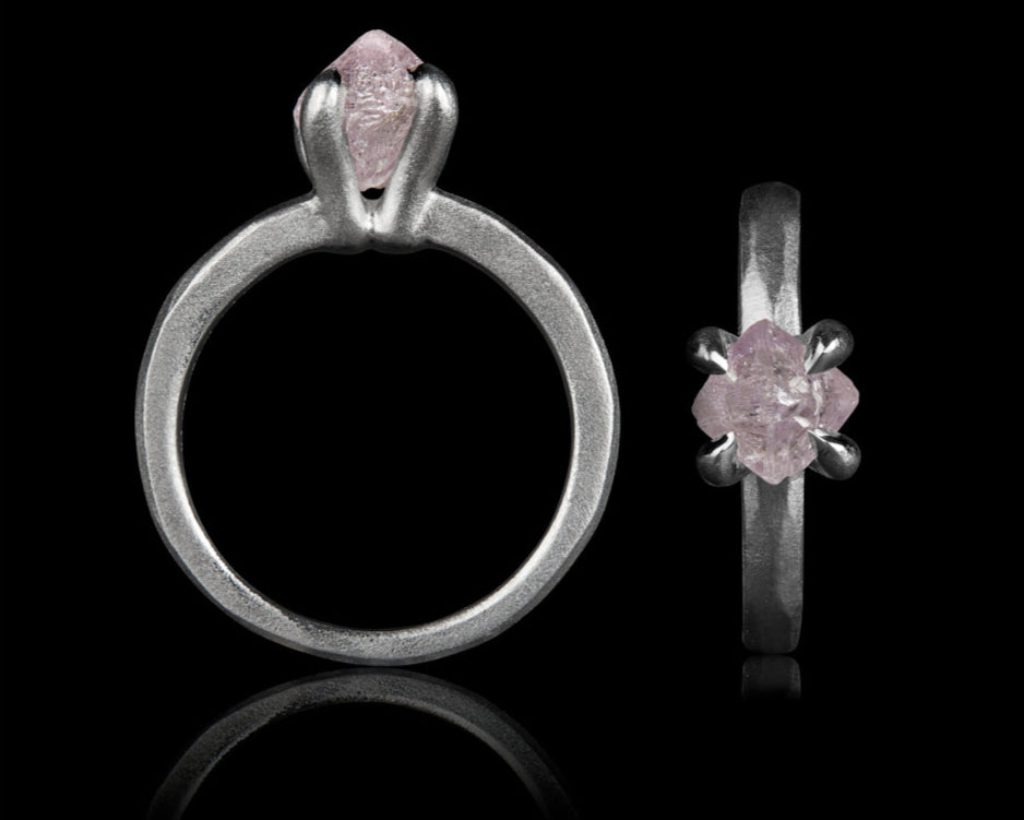 1.79 ct. - Unik Pink Rådiamant Platin Ring