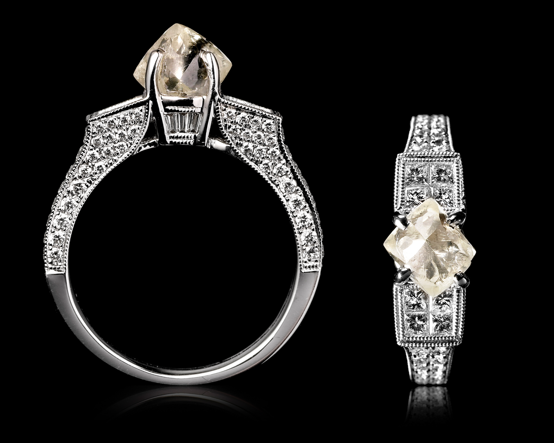1.87 ct. - Eksklusiv Multi Diamantring