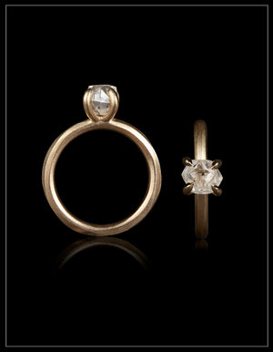 Luminous Rough Diamond in Gold Ring – 1.96 ct.