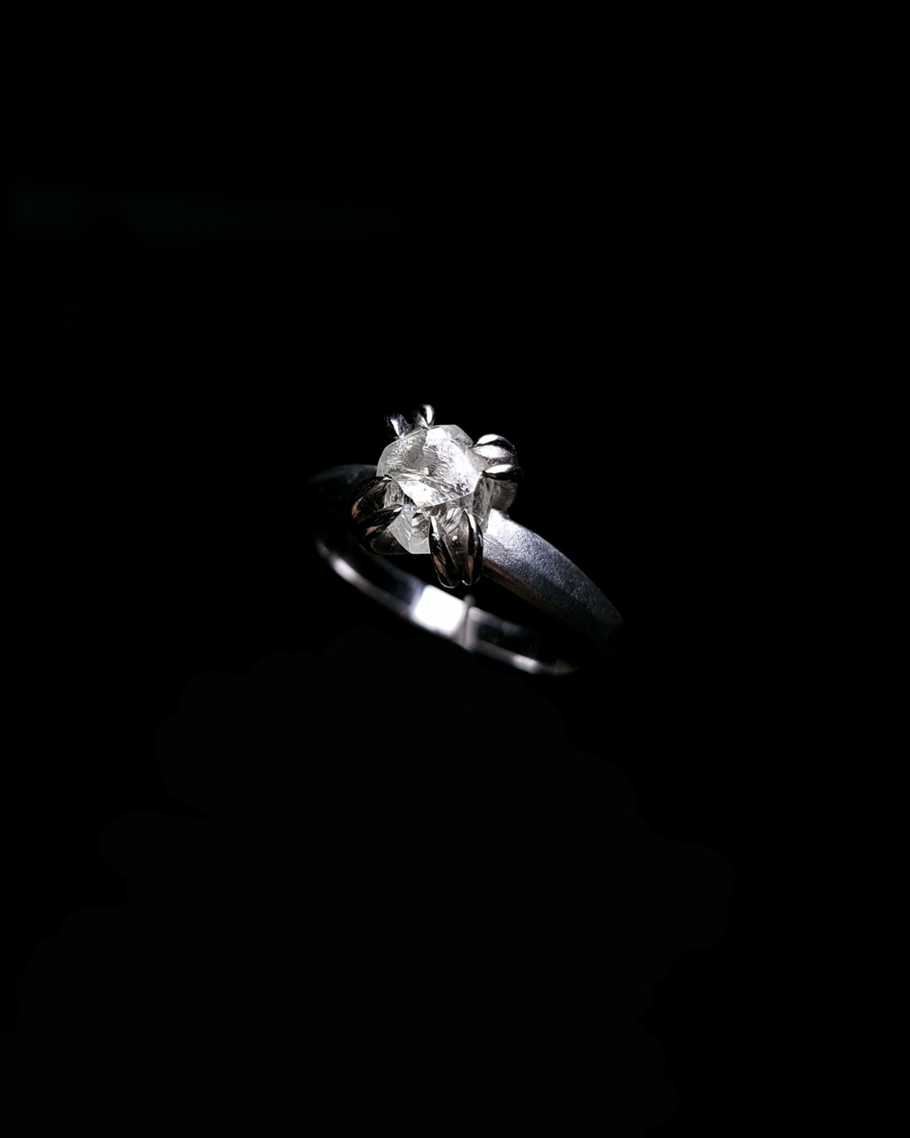 2.10 ct. – Rough Diamond White Gold Ring
