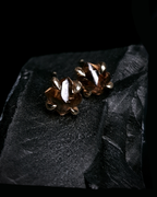 4.38 ct. - Golden Brown Octahedron Ear Studs